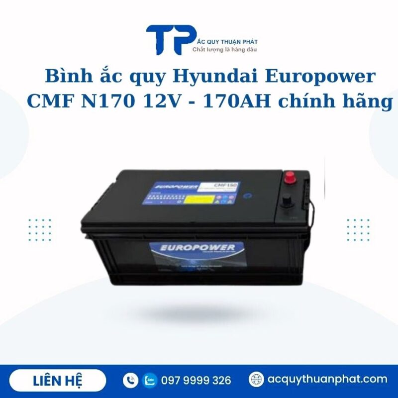 Ắc quy Hyundai Europower CMF N170 12V - 170AH chính hãng