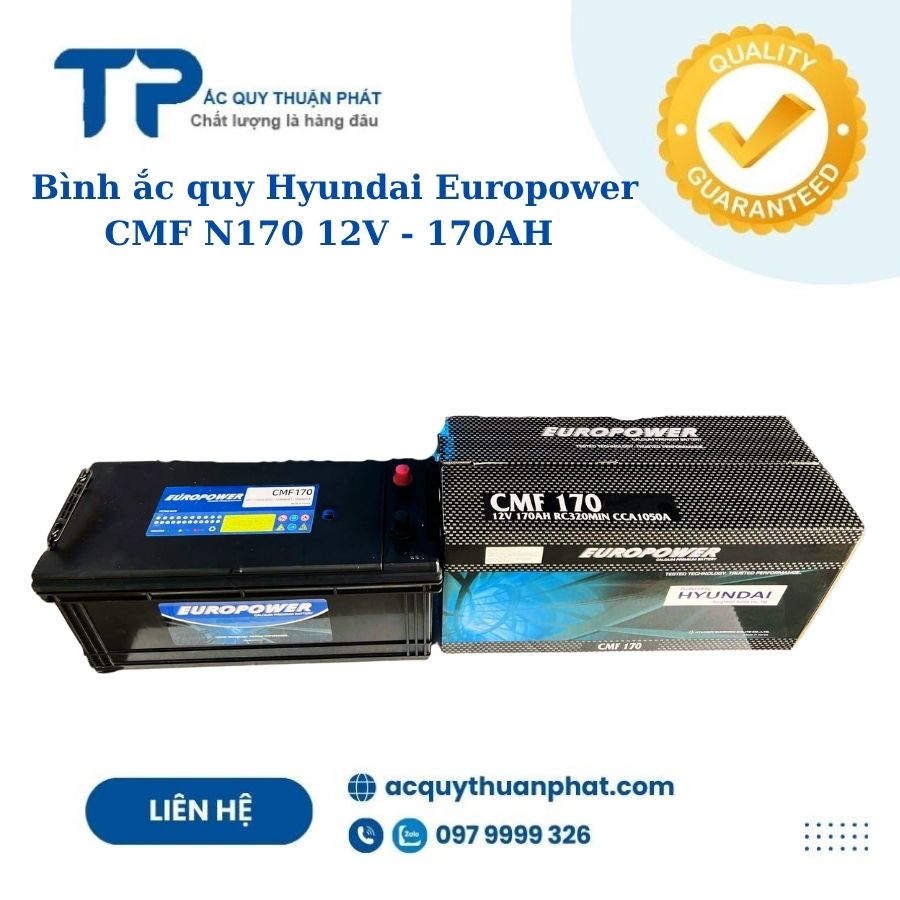 Ắc quy Hyundai Europower CMF N170 12V - 170AH Ắc quy Hyundai Europower CMF N170 12V - 170AH