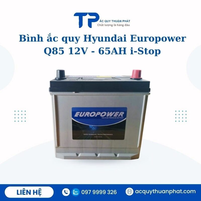 Ắc quy Hyundai Europower Q85 12V - 65AH i-stop