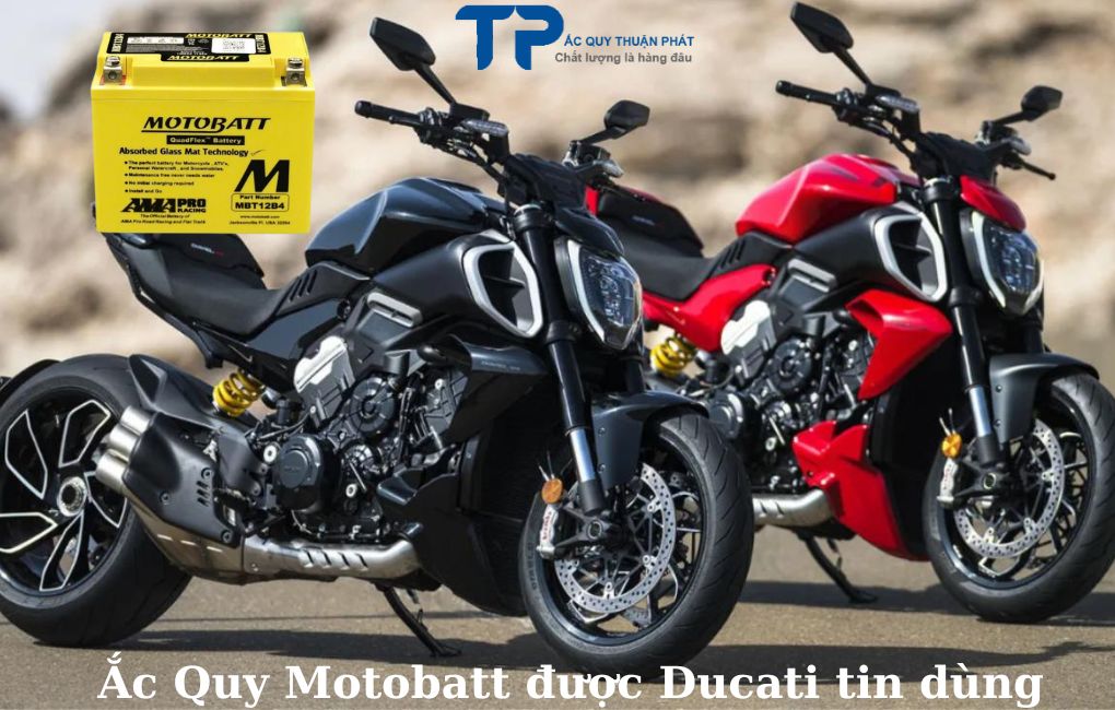 Ắc quy Motobatt được Ducati tin dùng