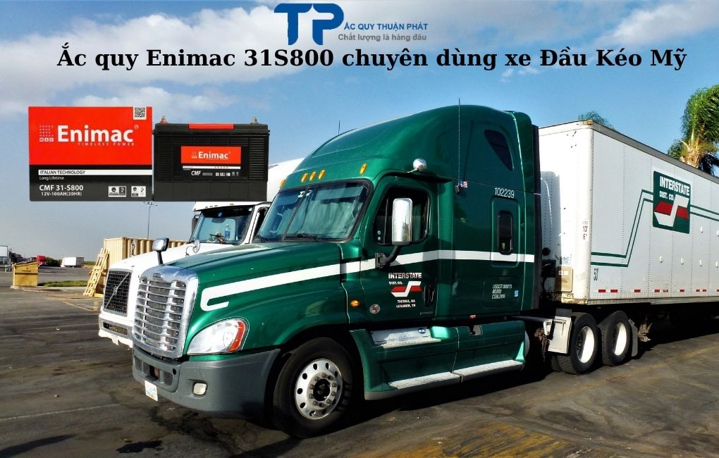 Ắc Quy Enimac 31S800 chuyên dùng cho xe Đầu kéo Mỹ