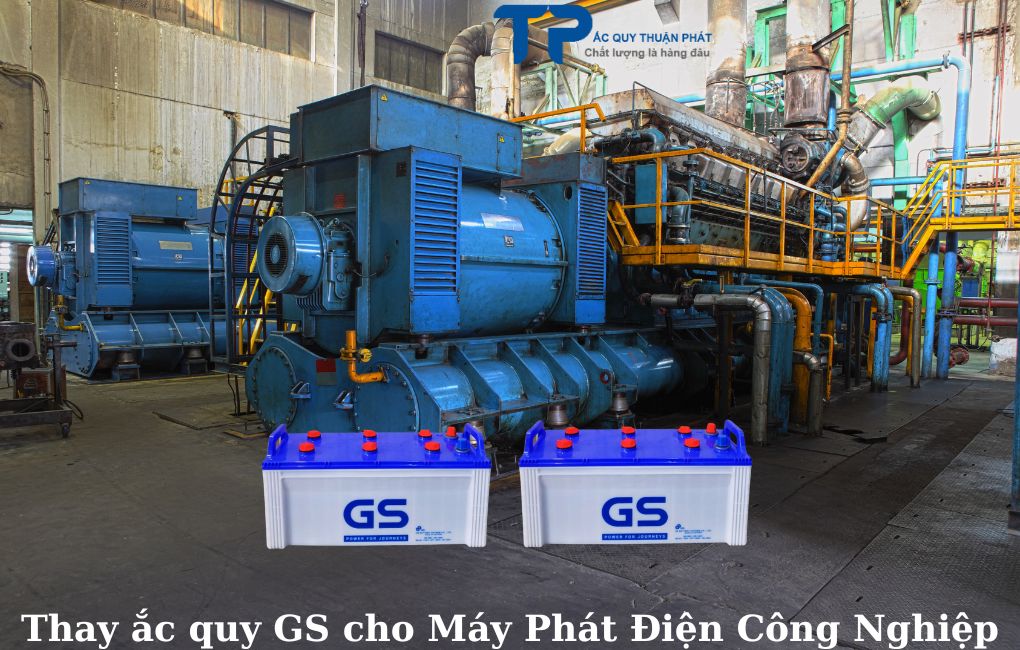 Thay ắc quy GS cho máy phát điện Công nghiệp