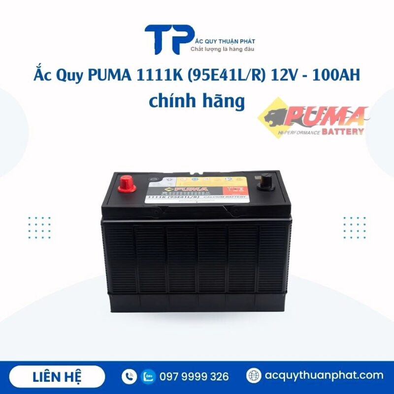 Ắc Quy PUMA 1111K 95E41L/R 12V - 100AH chính hãng