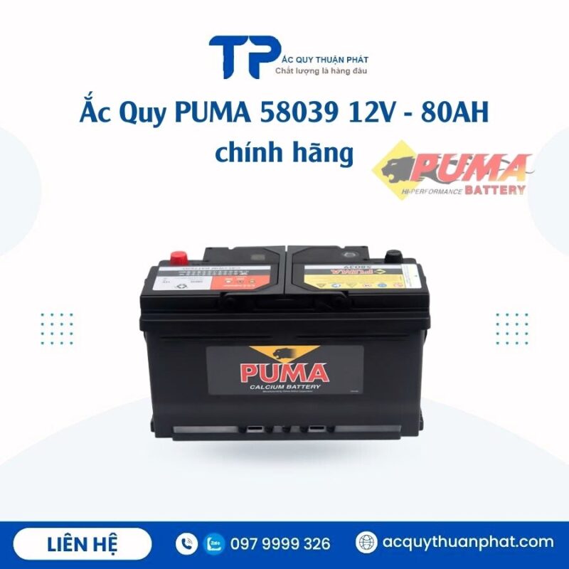 Ắc Quy PUMA 58039 12V - 80AH chính hãng