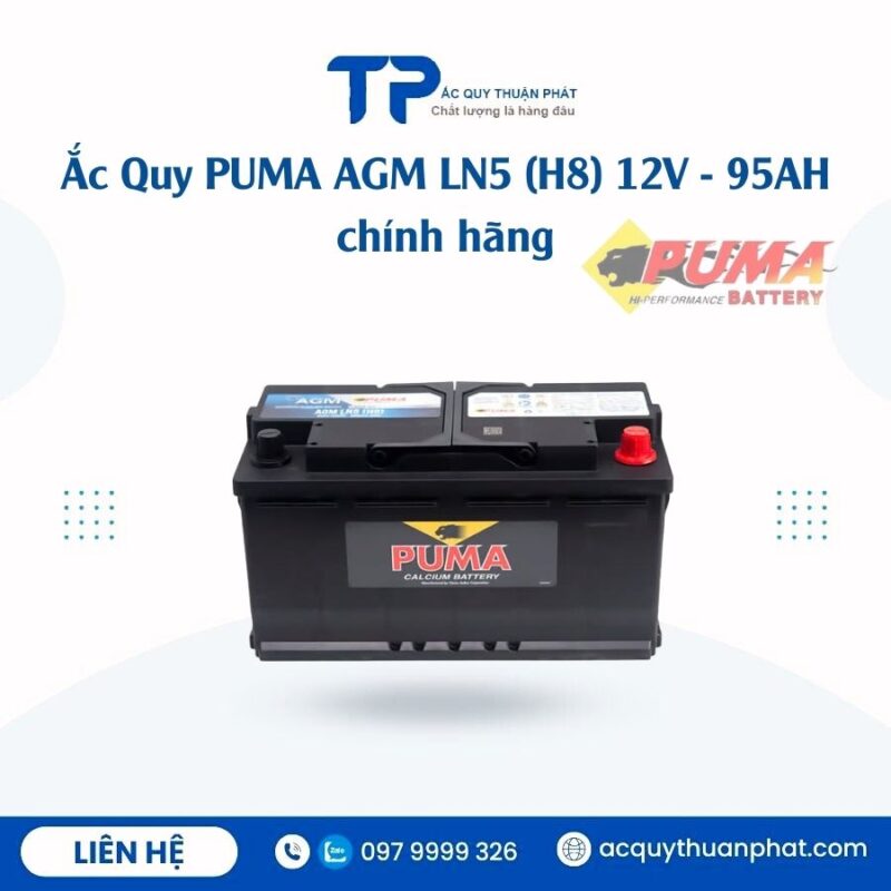 Ắc Quy PUMA AGM LN5 H8 12V - 95AH chính hãng