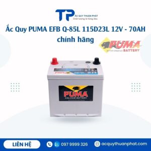 Ắc Quy PUMA EFB Q85L 115D23L 12V - 70AH chính hãng