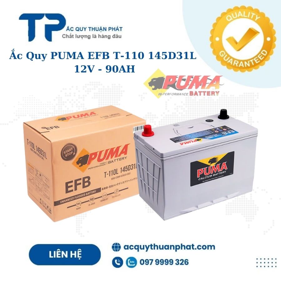 Ắc Quy PUMA EFB T-110 145D31L 12V - 90AH Ắc Quy PUMA EFB T-110 145D31L 12V - 90AH
