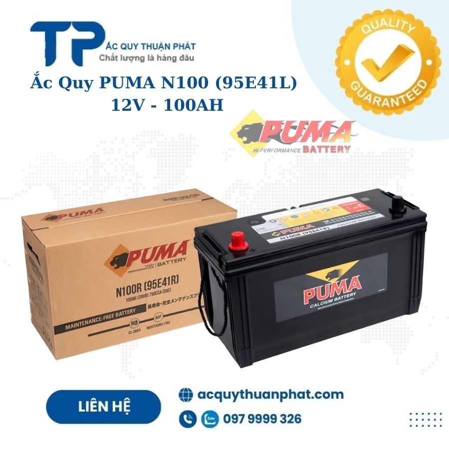 Ắc Quy PUMA N100 95E41L 12V - 100AH Ắc Quy PUMA N100 95E41L 12V - 100AH