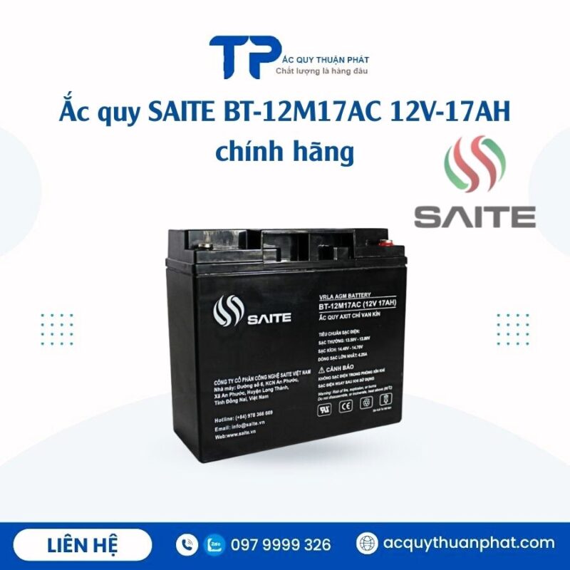 Ắc Quy Saite BT 12M17AC 12V - 17AH chính hãng