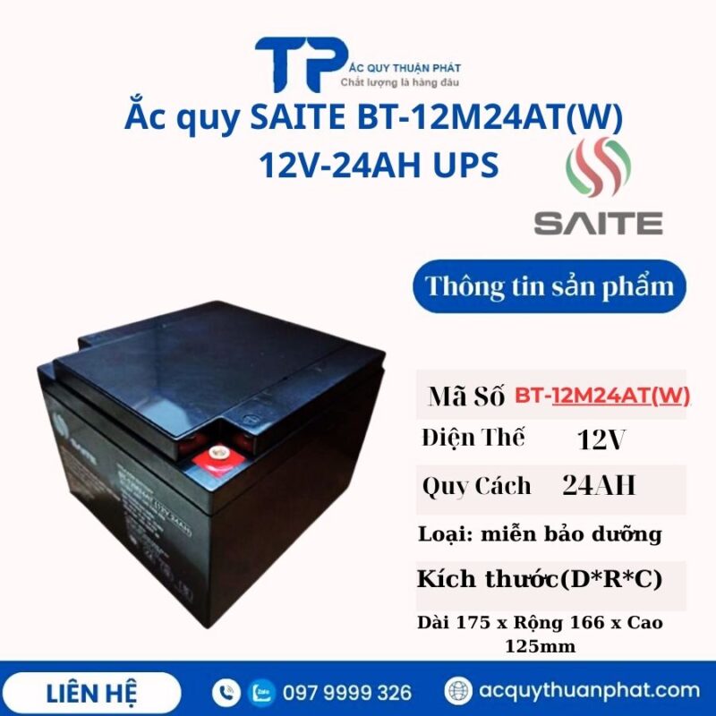 Ắc quy Saite BT-12M24AT(W) 12V - 24AH UPS