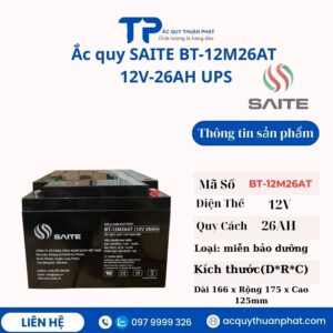 Ắc Quy Saite BT 12M26AT 12V - 26AH UPS