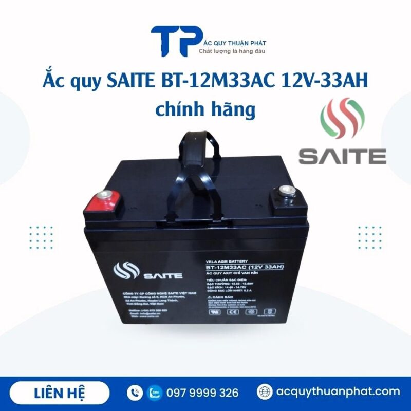 Ắc quy Saite BT 12M33AC 12V - 33AH chính hãng