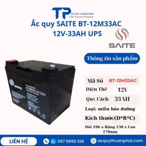 Ắc quy Saite BT 12M33AC 12V - 33AH UPS