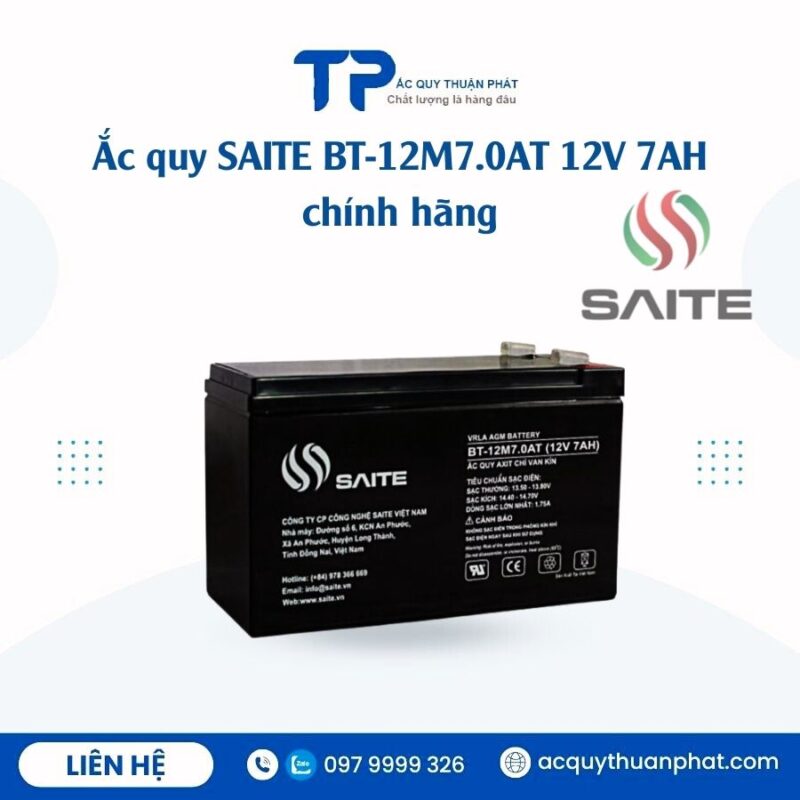 Ắc Quy Saite BT-12M7.0AT 12V - 7AH chính hãng