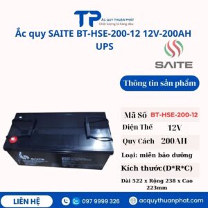 Ắc Quy Saite BT-HSE-200-12 12V - 200AH UPS