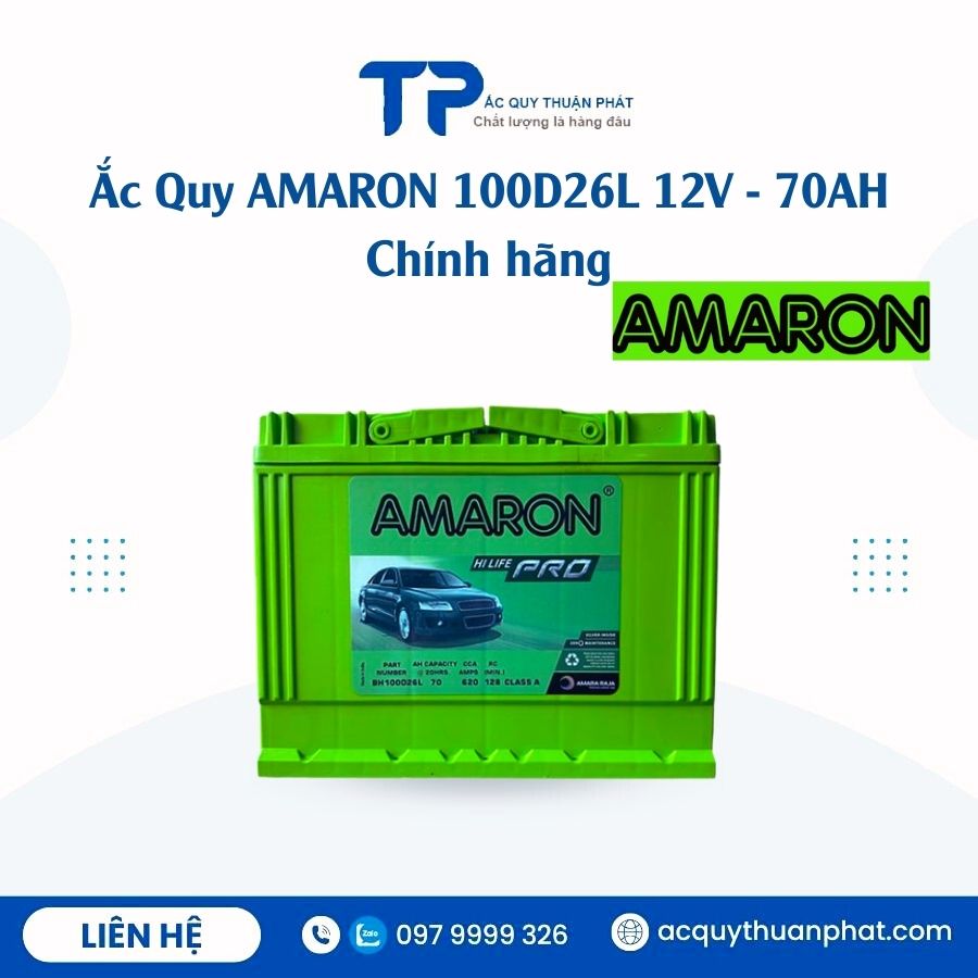 Ắc Quy AMARON 100D26L 12V - 70AH chính hãng