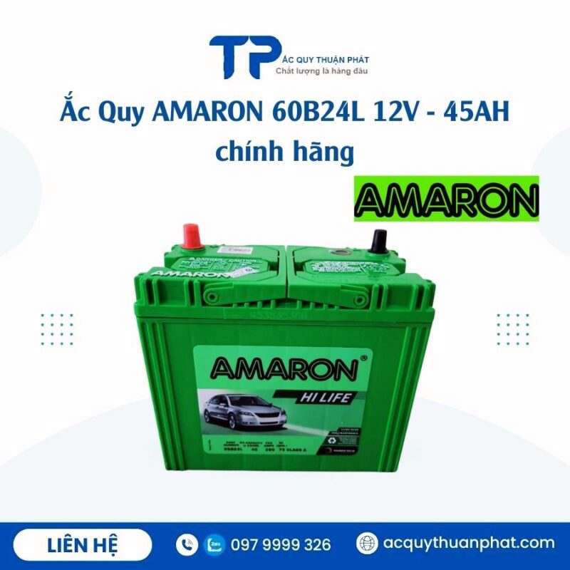 Ắc Quy AMARON 60B24L 12V - 45AH chính hãng