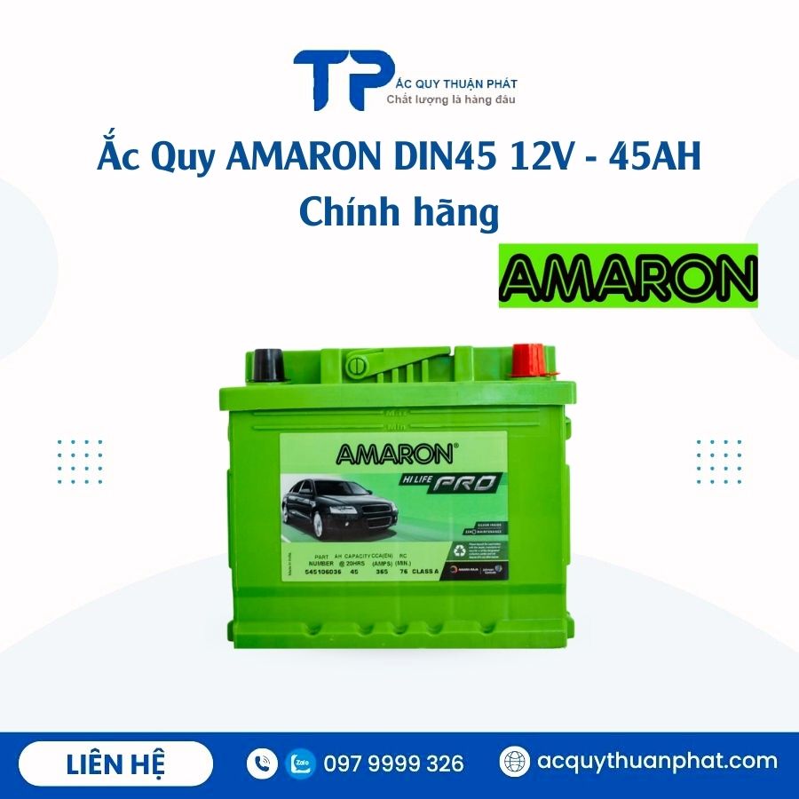 Ắc Quy AMARON DIN45 12V - 45AH chính hãng