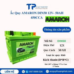 Ắc Quy AMARON DIN50 12V - 50AH 450CCA