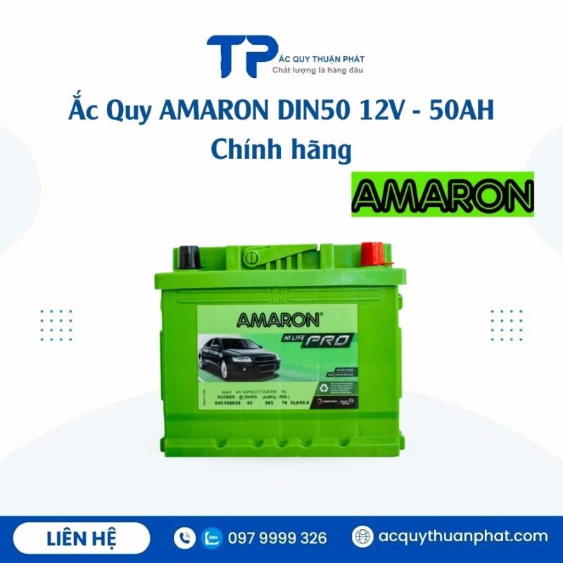 Ắc Quy AMARON DIN50 12V - 50AH chính hãng