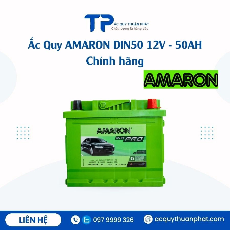 Ắc Quy AMARON DIN50 12V - 50AH chính hãng