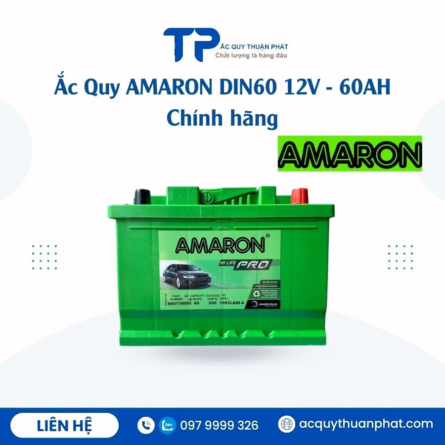 Ắc Quy AMARON DIN60 12V - 60AH chính hãng