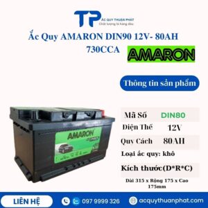 Ắc Quy AMARON DIN80 12V - 80AH 730CCA