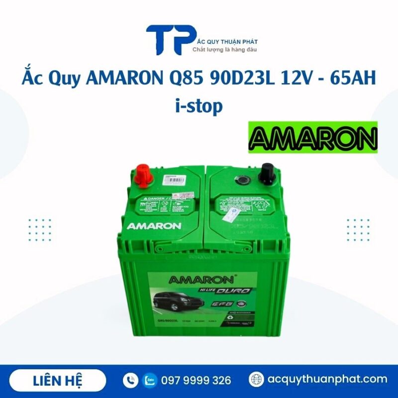 Ắc Quy AMARON Q85 90D23L 12V - 65AH i-stop