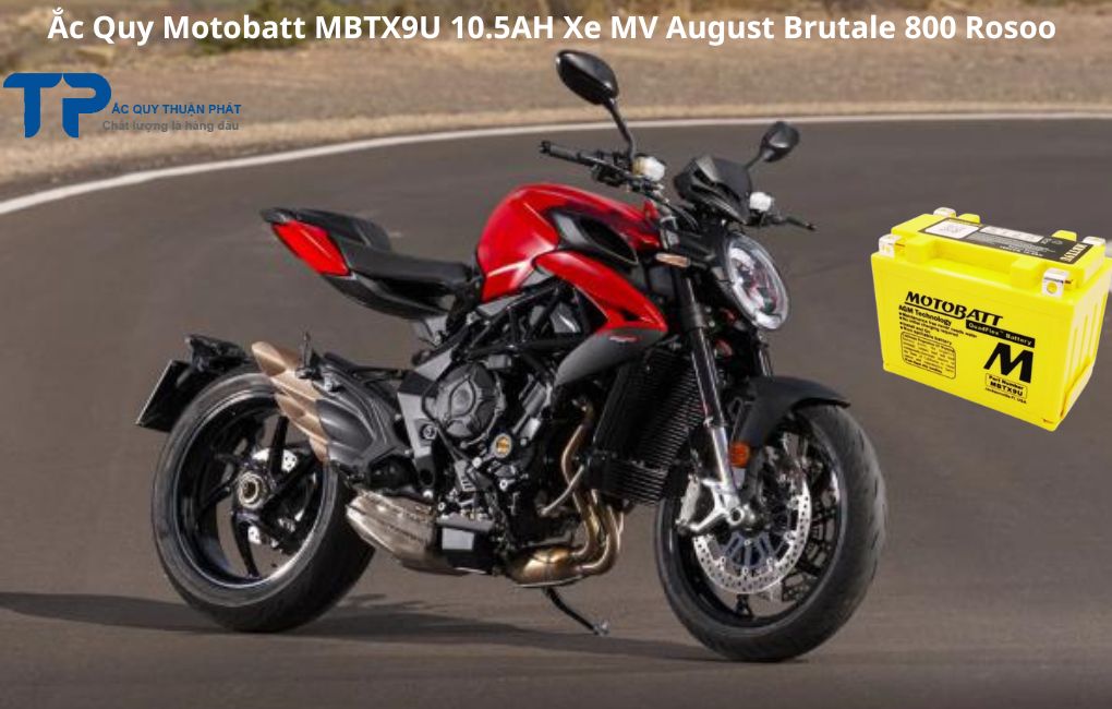 Ắc Quy Motobatt MBTX9U 10.5AH Xe August Brutale 800 Rosso