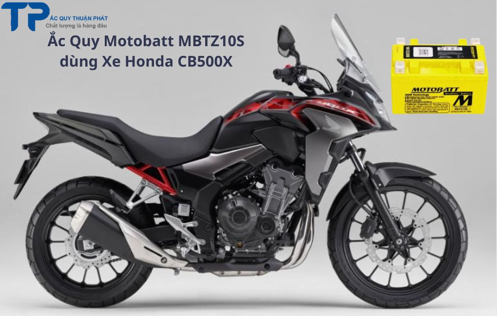 Ắc Quy Motobatt MBTZ10S dùng xe Honda CB500X