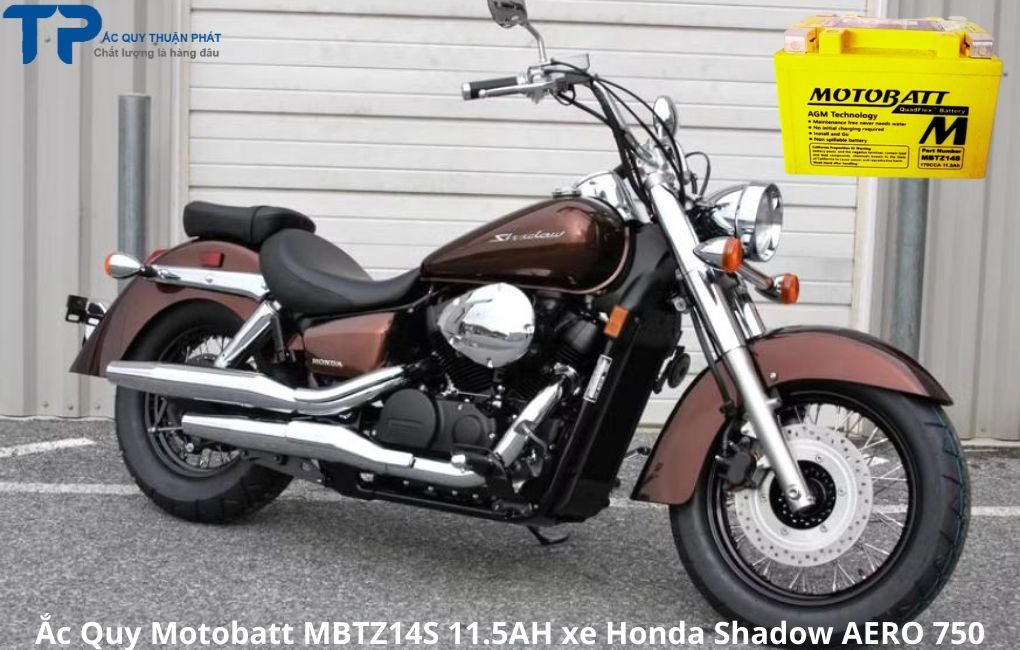 Ắc Quy Motobatt MBTZ14S 11.5AH xe Honda Shadow AERO