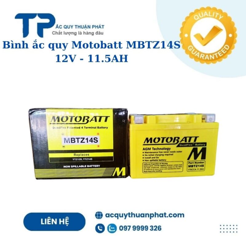 Bình ắc quy Motobatt MBTZ14S 12V - 11.5AH
