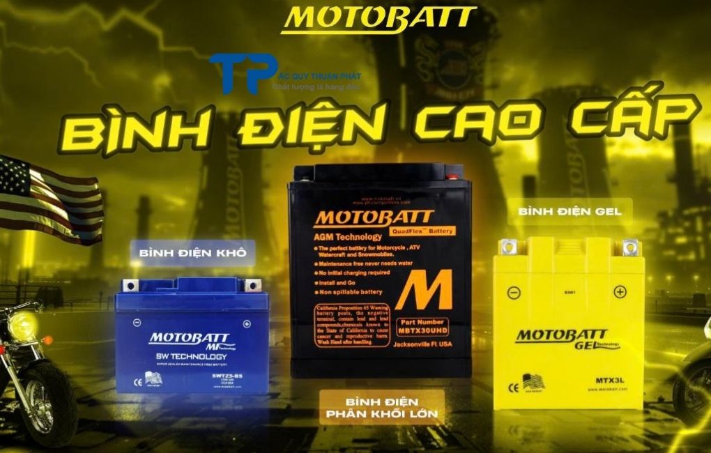 Bình điện Motobatt cao cấp chuyên dùng cho Xe PKL