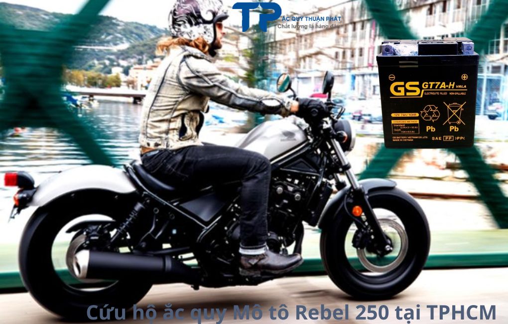 Cứu hộ ắc quy Mô tô Rebel250 tại TPHCM