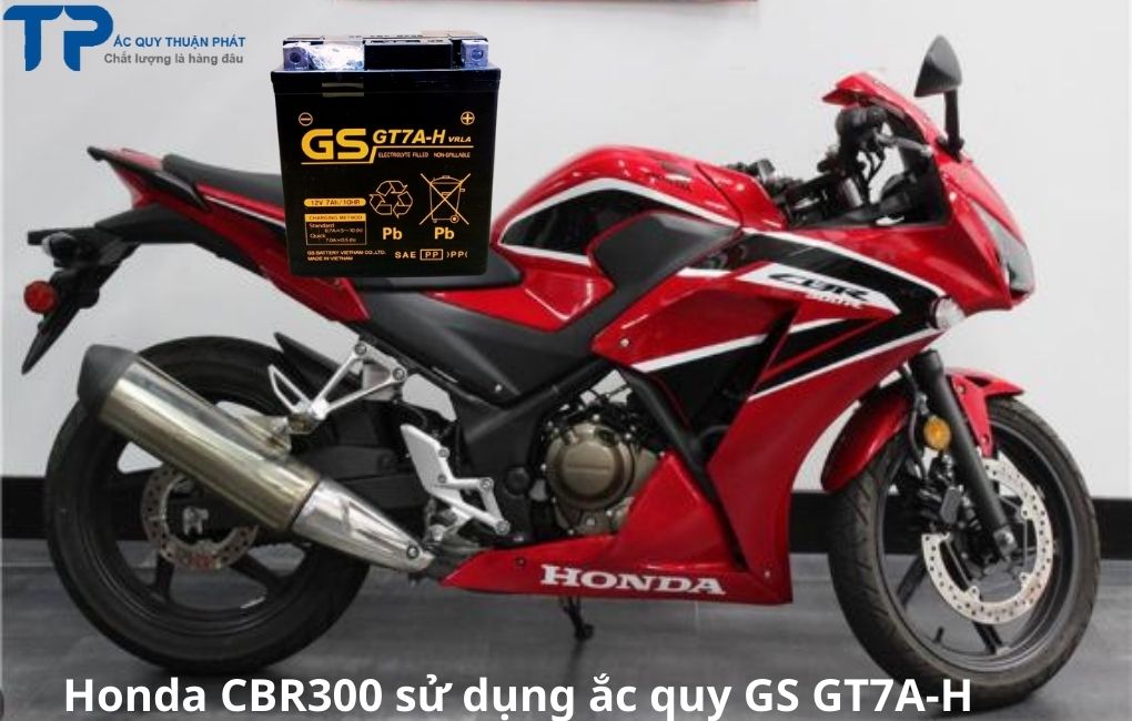 Honda CBR300 sử dụng ắc quy GS GT7A-H