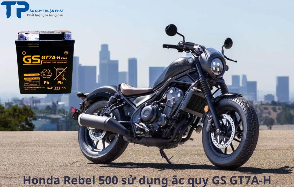 Honda Rebel 500 sử dụng ắc quy GS GT7A-H