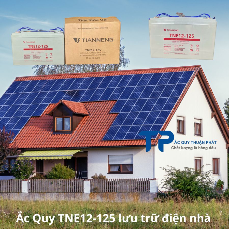 Ắc Quy TNE12-125 lưu trữ điện nhà
