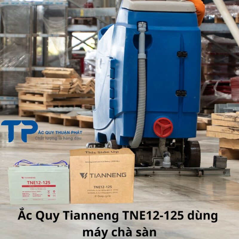 Ắc Quy Tianneng TNE12-125 dùng máy chà sàn