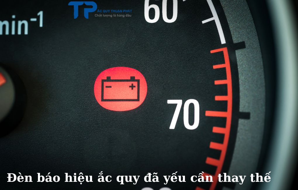 Đèn cảnh báo ắc quy đã yếu cần thay thế