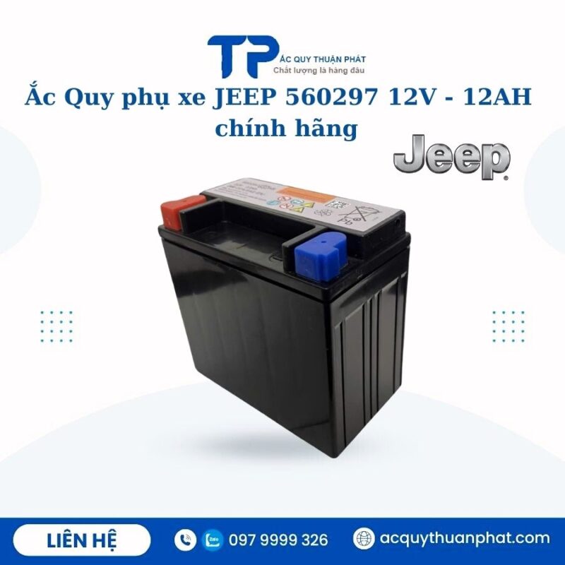 Ắc Quy Phụ xe Jeep 560297 12V - 12AH chính hãng