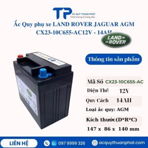 Ắc Quy Phụ xe Land Rover Jaguar AGM CX23-10C655-AC 12V - 14AH
