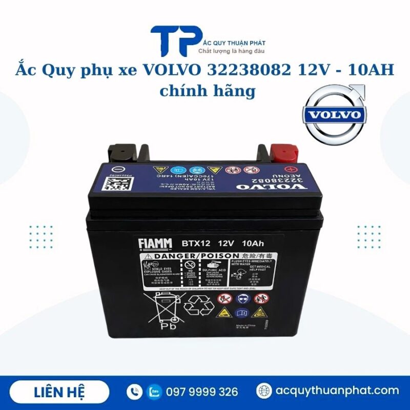 Ắc Quy Phụ xe Volvo 32238082 12V - 10AH chính hãng