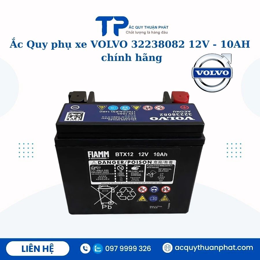 Ắc Quy Phụ xe Volvo 32238082 12V - 10AH chính hãng