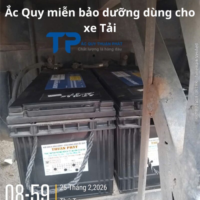 Ắc Quy miễn bảo dưỡng dùng cho xe tải
