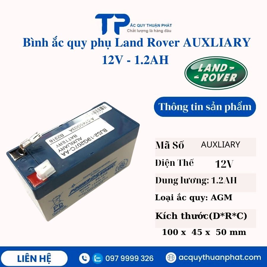 Bình ắc quy Phụ LandRover PIN SLA POWER SONIC PS1212 12v - 1.2AH