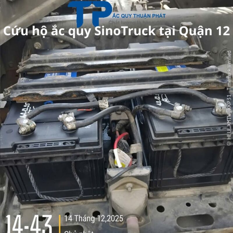 Cứu hộ ắc quy SinoTruck tại Quận 12