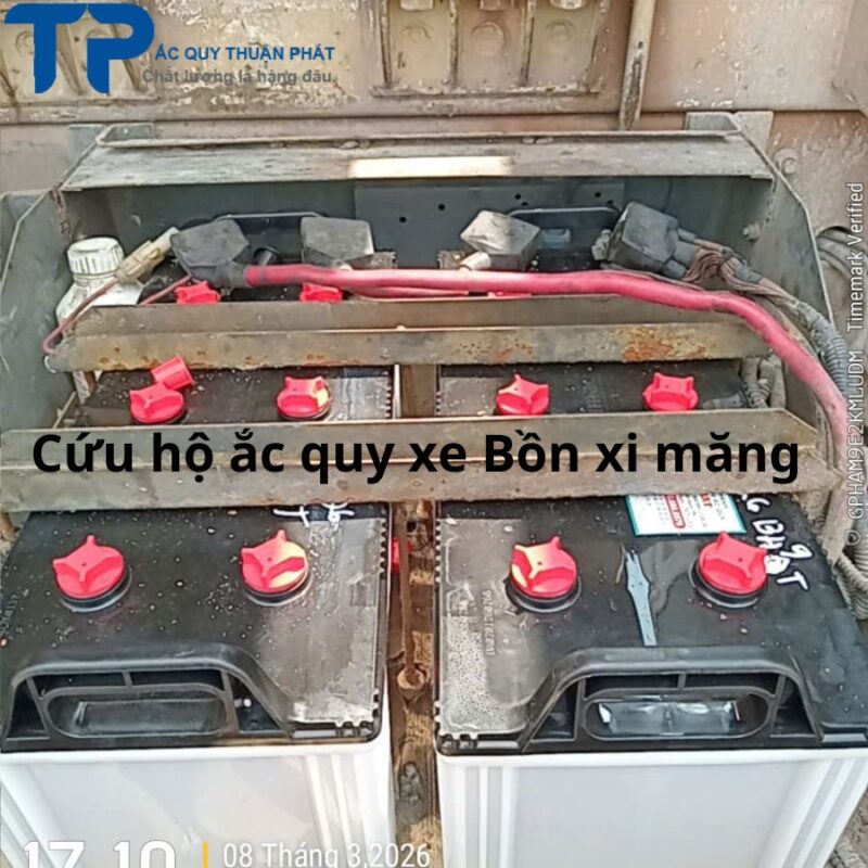 Cứu hộ ắc quy Xe Bồn Bê Tông tận nơi
