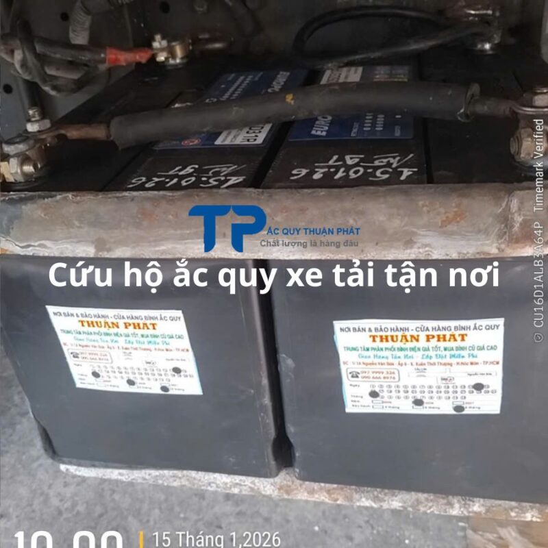 Cứu hộ ắc quy xe tải tận nơi