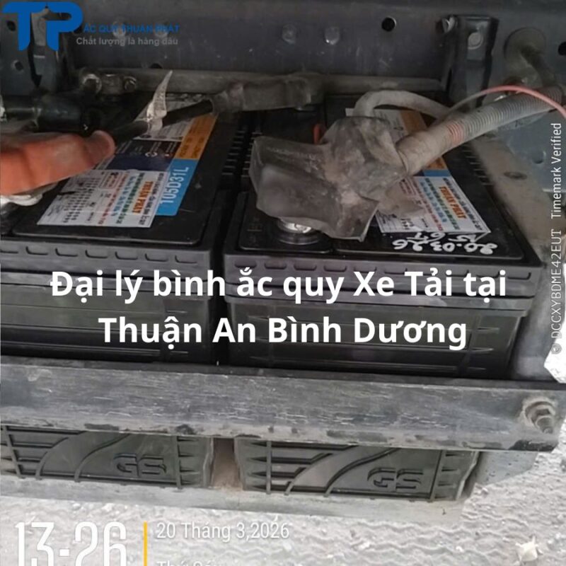 Đại lý bình ắc quy Xe Tải Thuận An Bình Dương