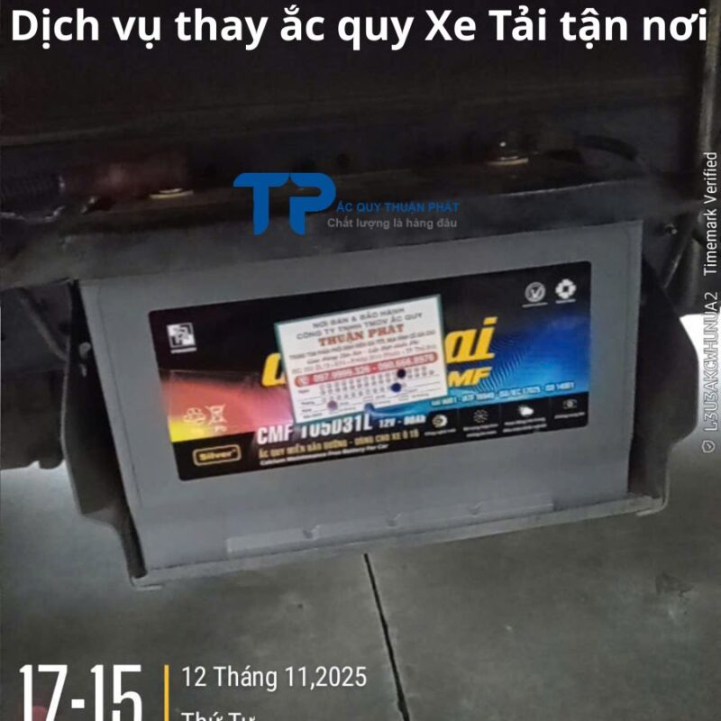 Dịch vụ thay ắc quy Xe Tải tận nơi